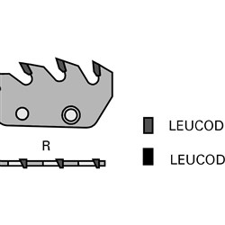 LEUCO SEGMENTS FOR SEGMENT HOGGERS - CIRCULAR CUT Z=1 DP + 3 HW RR