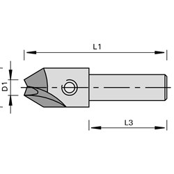 LEUCO COUNTERSINK BITS HW FOR TWIST DRILLS Ã?15XÃ?10 R