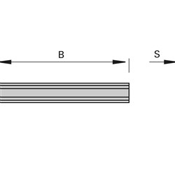LEUCO TURNOVER KNIVES HW WITH 2 CUTTING EDGES - TERSA 265X10X2.3N