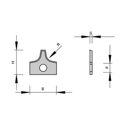 LEUCO RADIUS PROFILE KNIVES HW WITH 2 CUTTING RADII 12X13X2.0N R=Ã?3.0