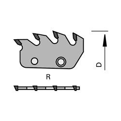 LEUCO SEGMENTS HW FOR SEGMENT HOGGERS - STEPPED CUT WITH SHEAR ANGLE RR