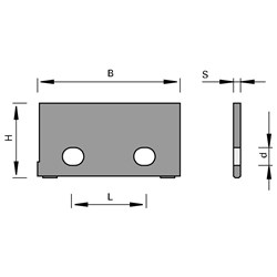 LEUCO 3P-BLANKS HW (HORIZONTAL FORMAT) 42.8X36X2.0N