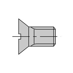 LEUCO COUNTERSUNK SCREWS - SLOTTED M5X12-5.8 DIN 87