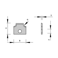LEUCO RADIUS PROFILE KNIVES HW WITH 2 CUTTING RADII - EBM, HEBROCK 16X13.5X2.0N R=Ã?3.0