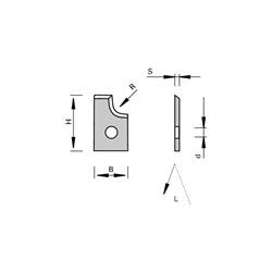 LEUCO RADIUS PROFILE KNIVES HW WITH 1 CUTTING RADIUS - IMA 12X18X2.0 RR R=Ã?3.0