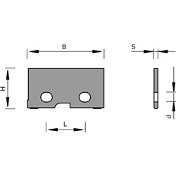 LEUCO POLYPROFILER- / ECOPRO-BLANKS HW - B=40 MM 41X32.5X2.0N