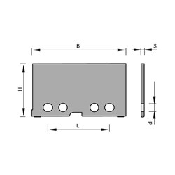 LEUCO POLYPROFILER- / ECOPRO-BLANKS HW - B=60 MM 61X34X2.0N