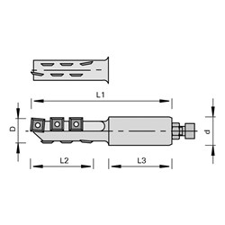 LEUCO SHANK-TYPE CUTTERS WITH HW TURNOVER KNIVES - Z=1+1 WITH HIGH MILLING PERFORMANCE