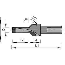 LEUCO BORING COUNTERSINK HW Ã?10X12XÃ?10 L