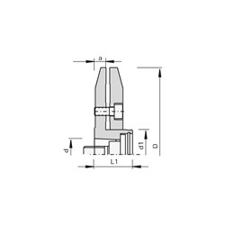 LEUCO ATTACHMENT FLANGES Ã?30XHSK 25R L=23
