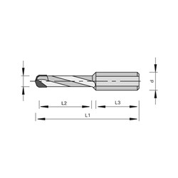 LEUCO DOWEL BITS DP Ã?8.0X35XÃ?10 R
