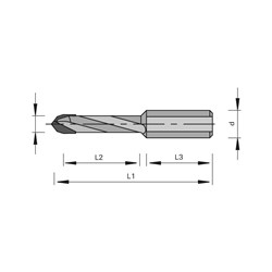 LEUCO THROUGH-HOLE BITS DP Ã?8.0X35XÃ?10 R