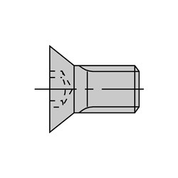 LEUCO COUNTERSUNK SCREWS - SLOTTED M4X8-8.8 SW2.5 DIN EN ISO 10642