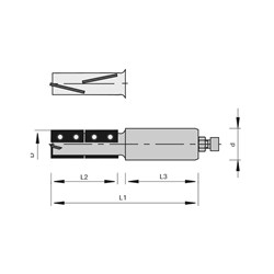 LEUCO SHANK-TYPE CUTTERS WITH HW TURNOVER KNIVES - Z=2+2 WITH ALTERNATING SHEAR ANGLE Ã