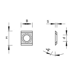 LEUCO SCRAPER TURNOVER KNIVES HW WITH 2 CUTTING EDGES - IMA 11X14.3X2.5N