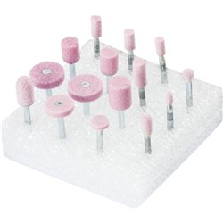 15pc Assorted Mounted Points  2002 (3mm Shank) Hardness Grade O