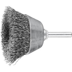 Shaft Mounted Cup Brush - Crimped STEEL Wire - 6mm Shaft Mini Pack  TBU 5010/6 ST 0.30