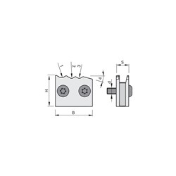 LEUCO TWINBLADE SCRAPER TURNOVER KNIVES HW - TO PREVENT MATERIAL FRACTURING -