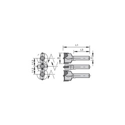 LEUCO BOHRER HW FÃ?R LAMELLO CABINEOÂ® VERBINDER CABINEO ZYL.KOPFBO.-SET A*15X37 S6 Z2+