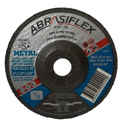 Abrasiflex DC1010 Depressed Centre Metal Cutting Wheels 100 x 3.2 x 16 A24R