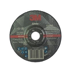 3M DC1039 Silver Depressed Centre Metal Grinding Wheels - Iron Free 100 x 6 x 16 A36P I/F