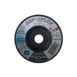 Abrasiflex DC1084 Depressed Centre Metal Grinding Wheels - Iron Free 125 x 6 x 22 A36U  I/F