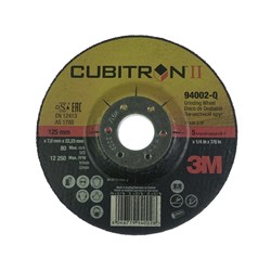 3M DC1086 Cubitron II Depressed Centre Metal Grinding Wheels - Iron Free 125 x 6 x 22 A36P I/F