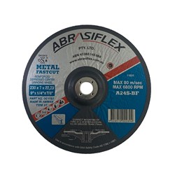 Abrasiflex DC1197 Depressed Centre Metal Grinding Wheels 230 x 7 x 22 A24S