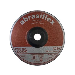 Abrasiflex DC5080 Depressed Centre Flexible Grinding Wheels 180 x 3 x 22 AC60