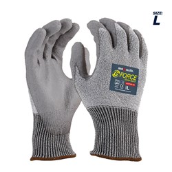 G-FORCE SILVER CUT E GLOVE, PU COATED GLOVE - LARGE LARGE