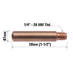 TWECO 2/4 H/D Contact Tip 1.2mm CuCrZr (14H-45)
