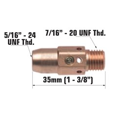 TWECO STYLE 5 GAS DIFFUSER COPPER (55H) SUITS 15H CONTACT TIP 25CT NOZZLE