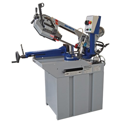 TRADEMASTER BANDSAW, 227MM CAP, SWIVEL HEAD, 2 SPEED 415V 3PH, HYD DOWN FEED