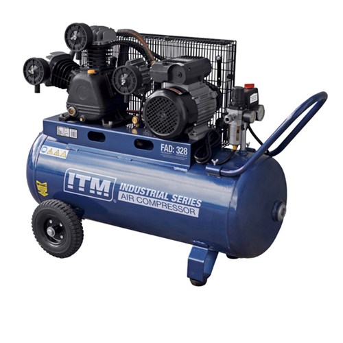 ITM AIR COMPRESSOR, BELT DRIVE, 3.0HP 90LTR FAD 328L/MIN