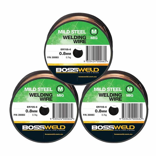 200003_Bossweld_70S-6_Mild-Steel-MIG-Wire_0.8mm_0.7kg_x3