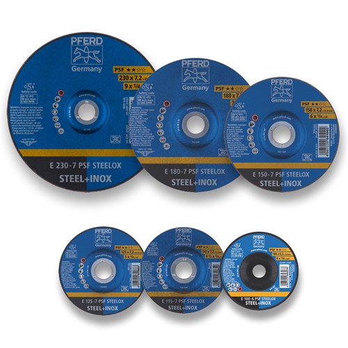 PFERD Grinding Wheels General Purpose - Depressed Centre - STEEL / INOX - Soft