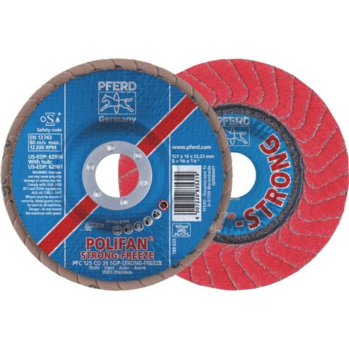 PFERD  POLIFAN STRONG FREEZE Flap Discs Premium SGP Ceramic - INOX