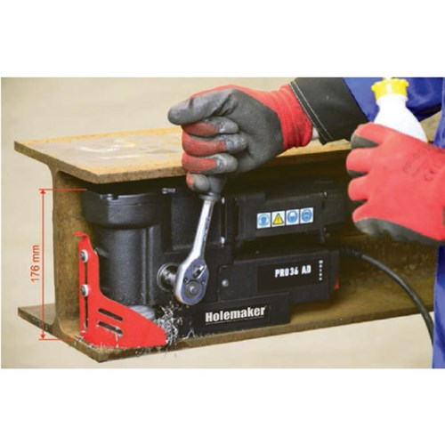 HOLEMAKER PRO36AD MAGNETIC BASE ANGLE DRILL,240V, CAPACITY: 36MM DIA X 30MM