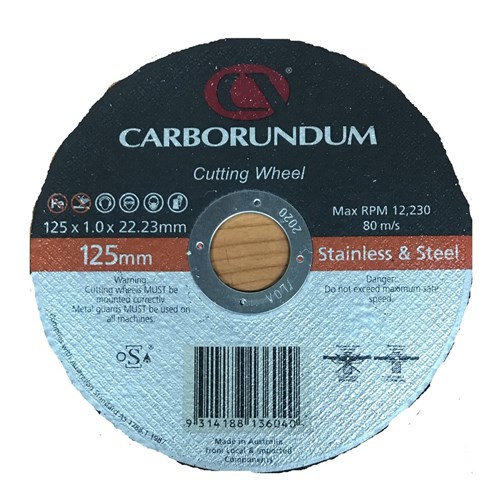 Saint Gobain Cutting Disc 125 x 1.0 x 22mm 5 Inch Ultra Thin Cut-Off Wheels