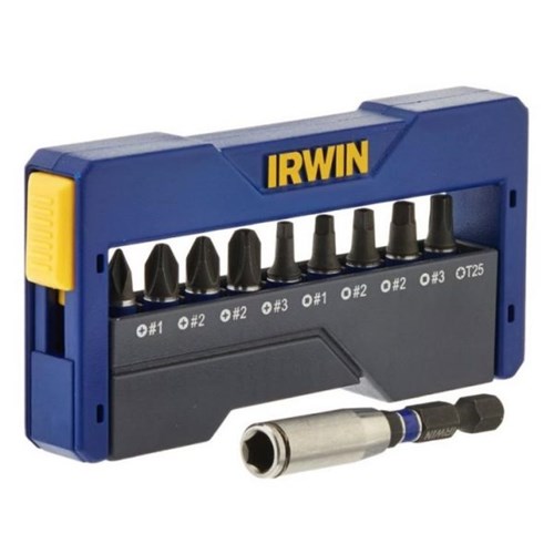 IRWIN 10PC 25M IMPACT INSERT BIT SET & CASE