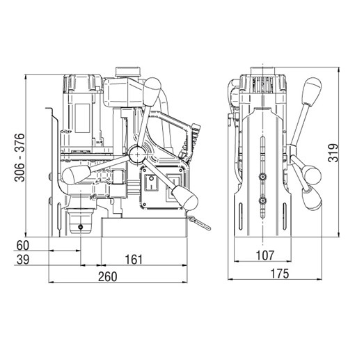 HOLEMAKER PRO35 MAGNETIC BASE DRILL, 240V, CAP: 35MM DIA X 52MM