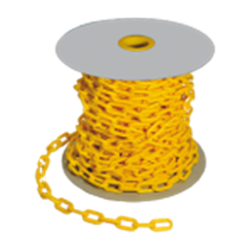 6MM YELLOW PLASTIC HEAVY DUTY SAFETY CHAIN