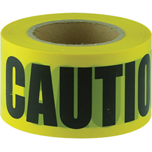 'CAUTION' BLACK ON YELLOW TAPE
