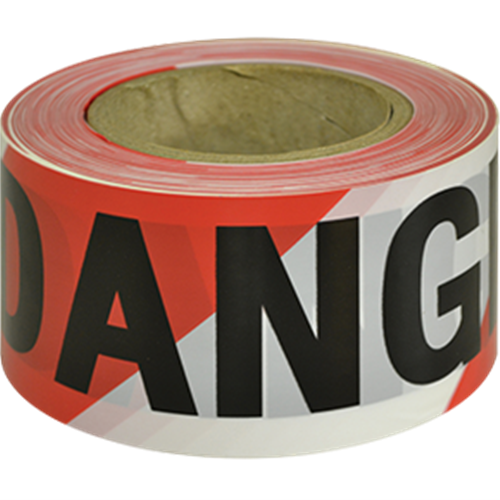 'DANGER' BLACK ON RED/WHITE TAPE