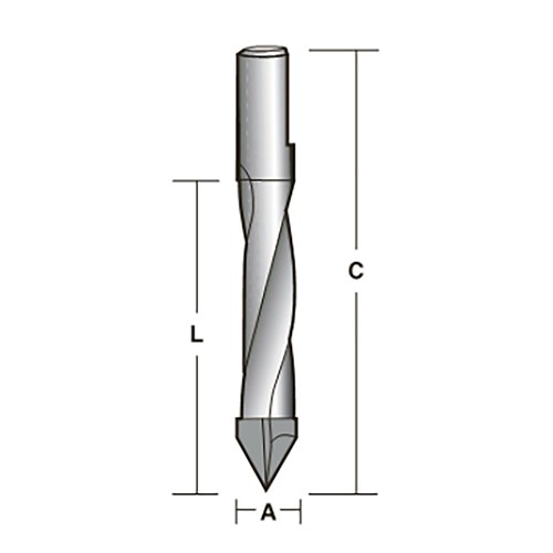 CARBITOOL THROUGH BORING DRILLS - 5MM (RIGHT HAND)