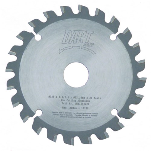 DART 125mm X 4.4 X 3.5 X 22.2 X 24TCT ALUMINIUM MILLING SAW BLADE