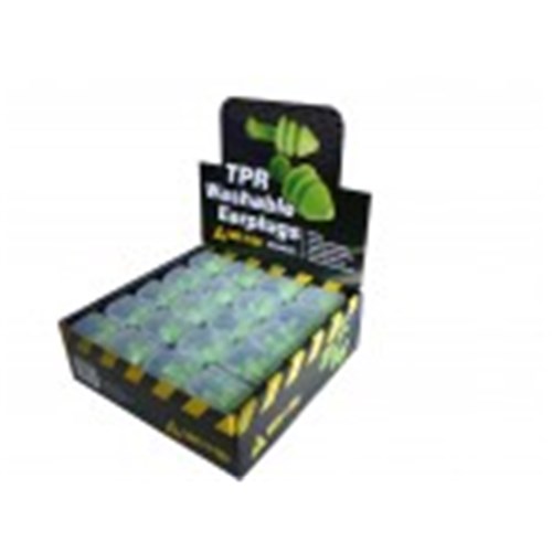 TPR WASHABLE/RE-USEABLE EARPLUGS WITH CORDS