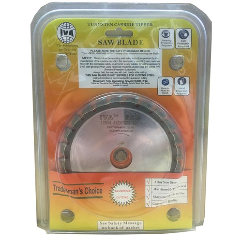 I.V.A 125mm x 22.23 x 4.4 x 24TCT NEGATIVE RAKE MILLING BLADE