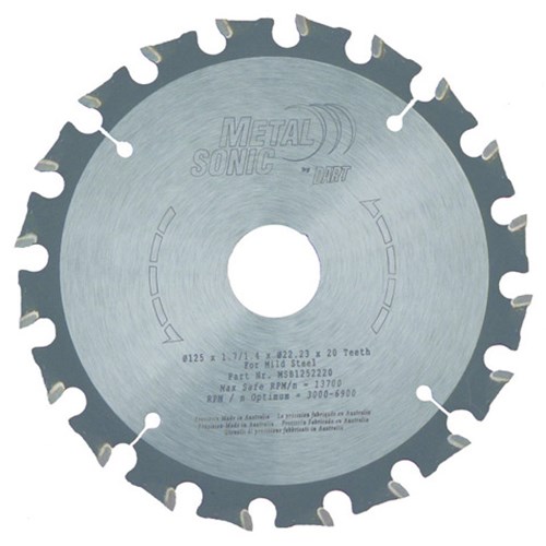 DART METAL SONIC 125mm X 1.7 1.4 X 22.2 X 20TCT SAW BLADE