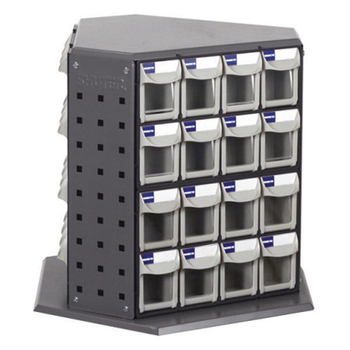 ROTATING FLIP OUT BIN DISPLAY STAND (48 BINS)